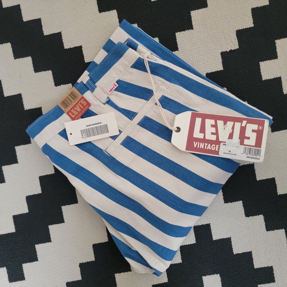 Levis vintage denim striped shorts